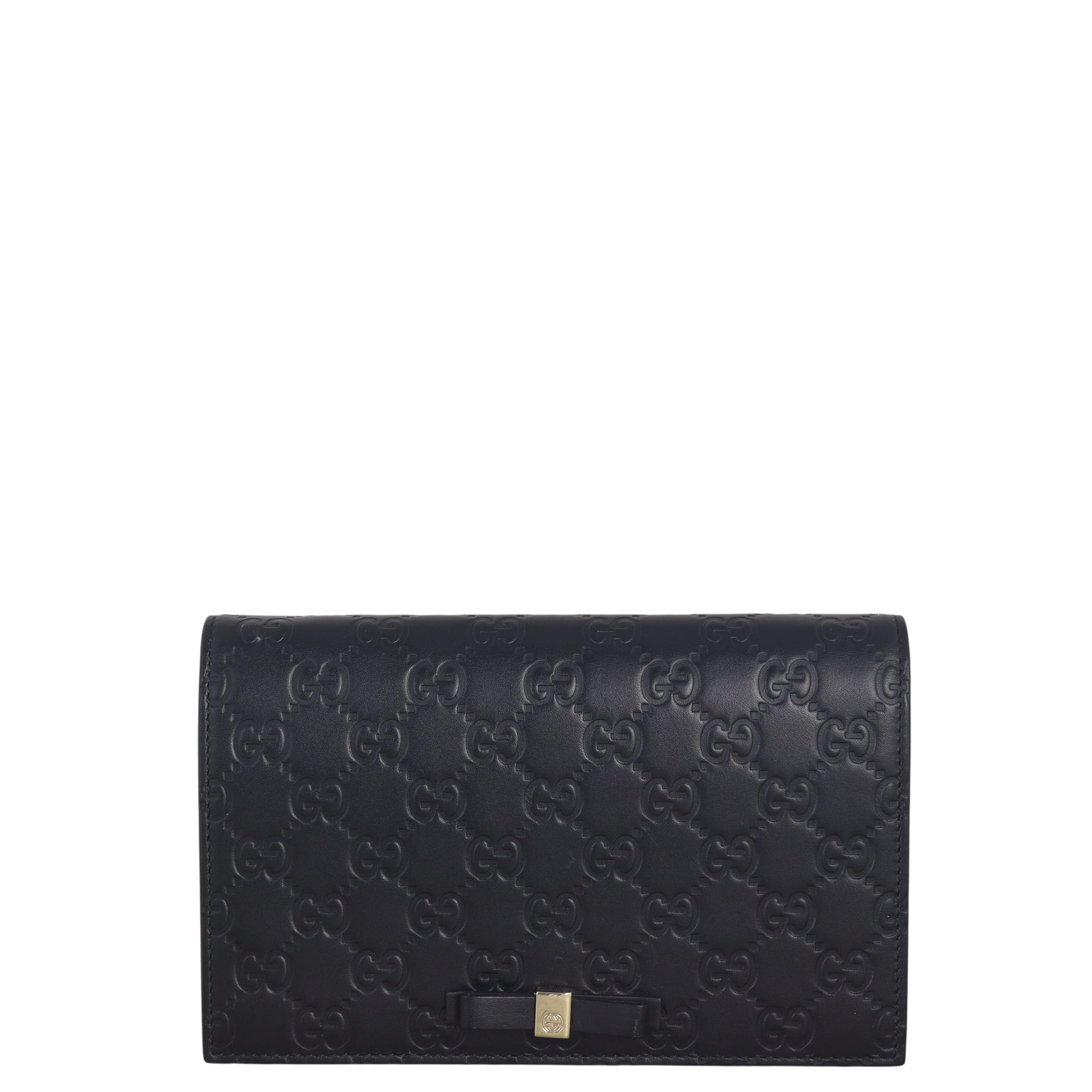 Gucci Guccissima Bow Wallet on Chain
