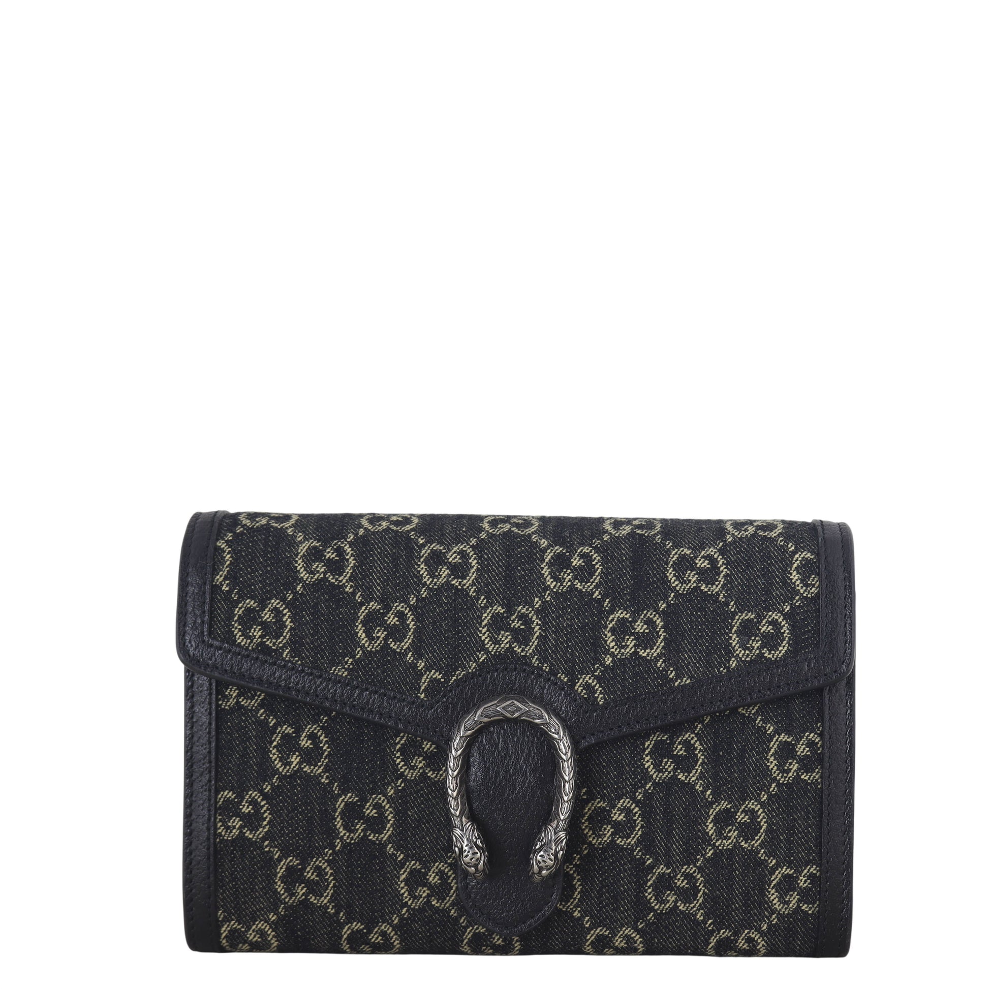 Gucci Dionysus GG Denim Chain Wallet