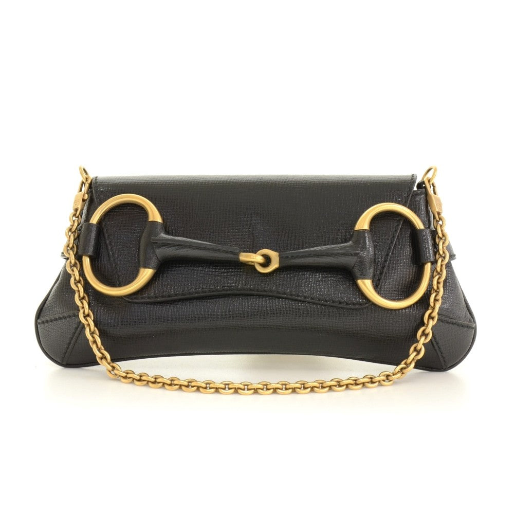 Gucci Textured Horsebit Bag Leather Shoulder Bag