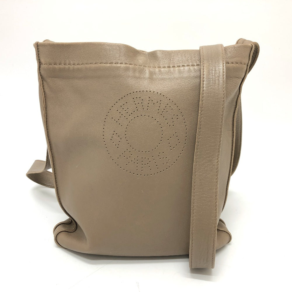 Shoulder Bag Crude Cell Leather Brown