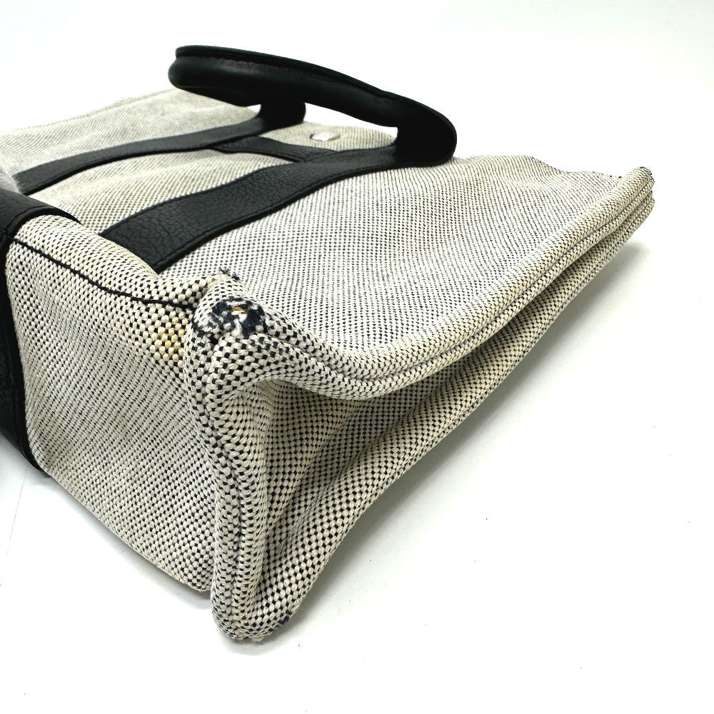 Hermes Tote Bag Toile Sac Arne Pm Leather Gray
