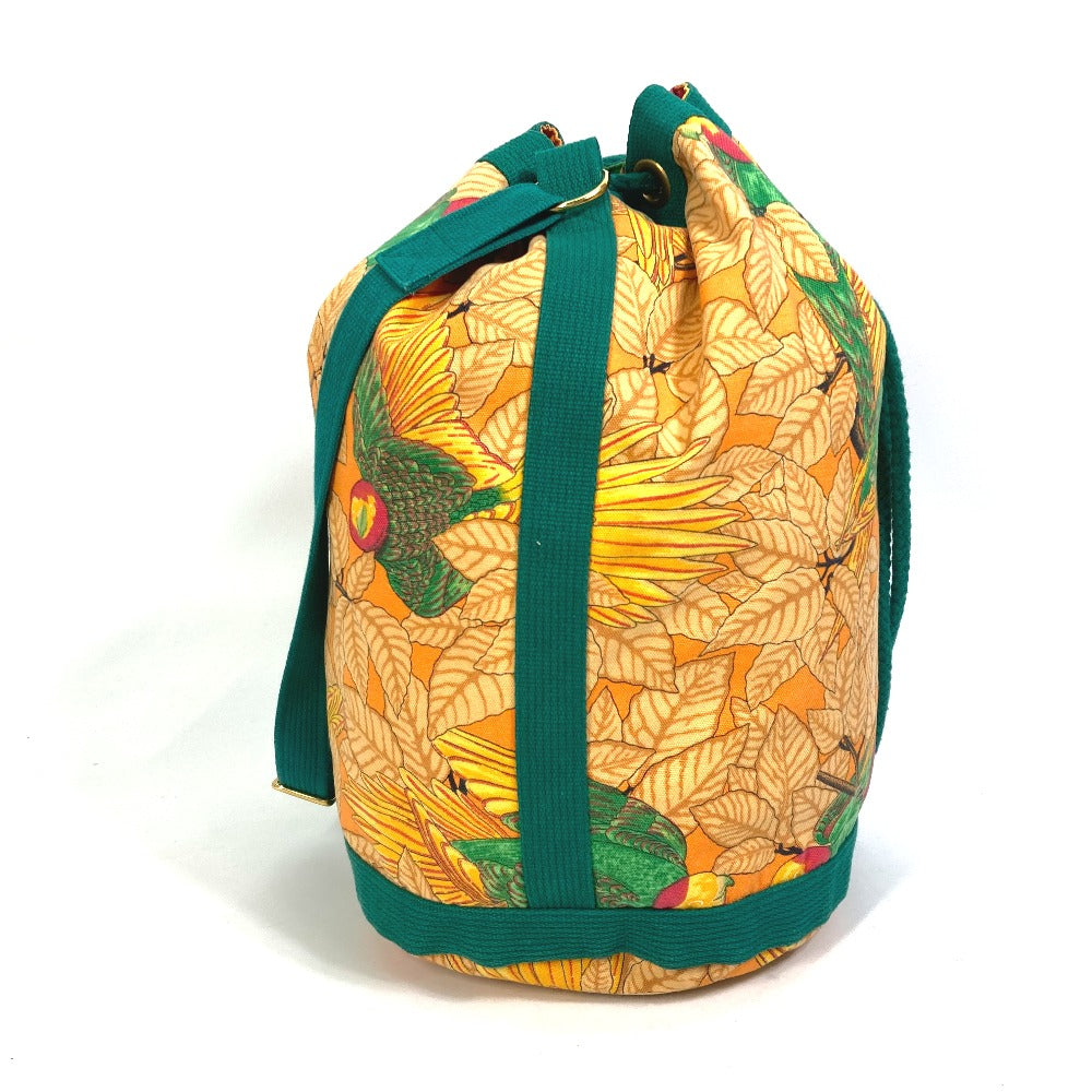 Shoulder Bag Bird Pattern Purse Women Canvas Green