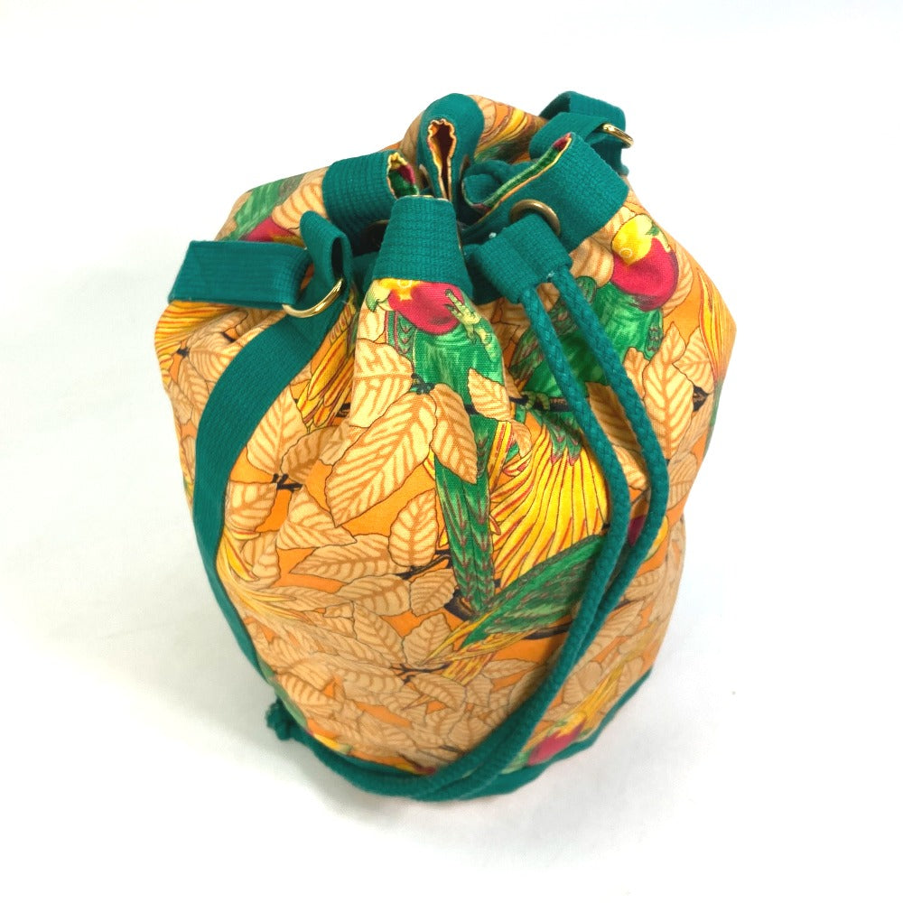 Shoulder Bag Bird Pattern Purse Women Canvas Green