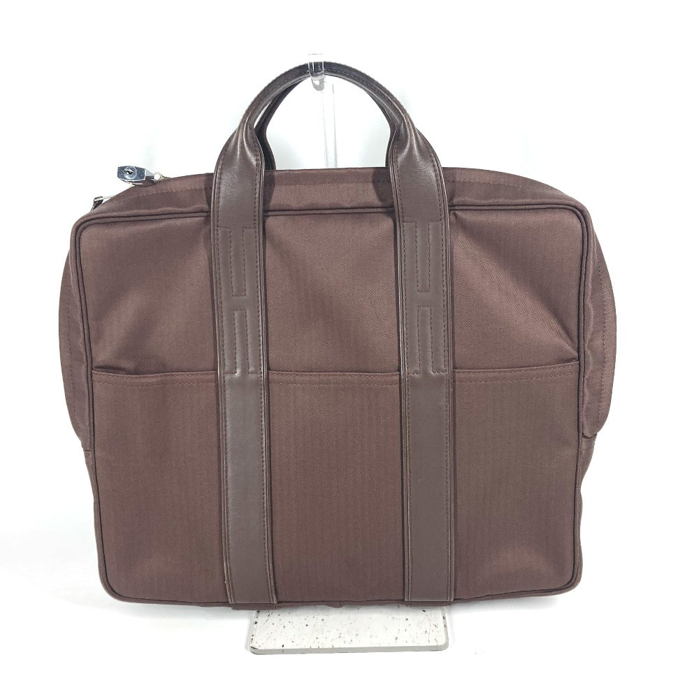 Hermes Business Bag Shoulder Acapulco Odinatur Nylon Brown Shoulder Bag