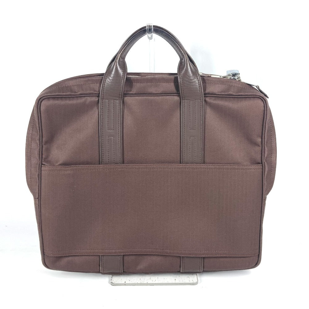 Hermes Business Bag Shoulder Acapulco Odinatur Nylon Brown Shoulder Bag