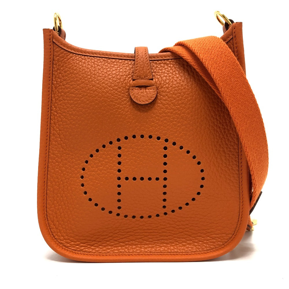 Hermes Shoulder Bag Taurillon Clemence Evelyn Tpm Women Orange