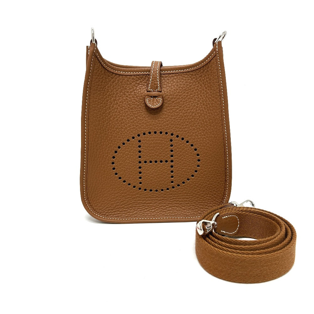 Hermes Shoulder Bag Taurillon Clemence Evelyn Tpm Gold
