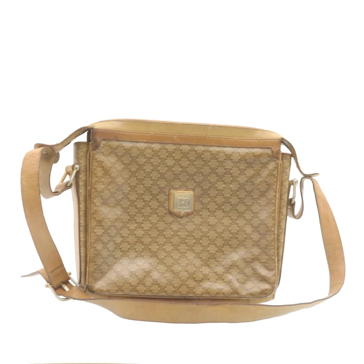 Luxury Macadam Shoulder Bag Coated Canvas Beige