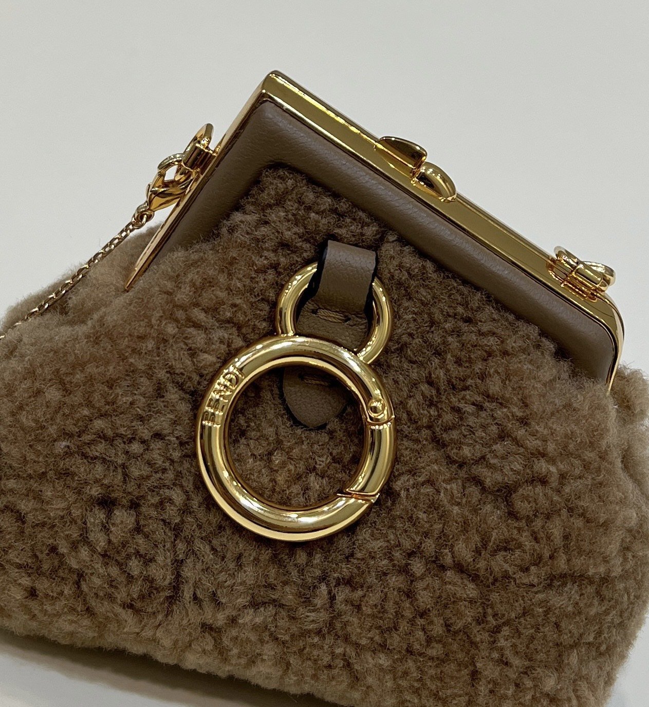 Fi First Mink Bag For Woman Brown Mini Travel Bag
