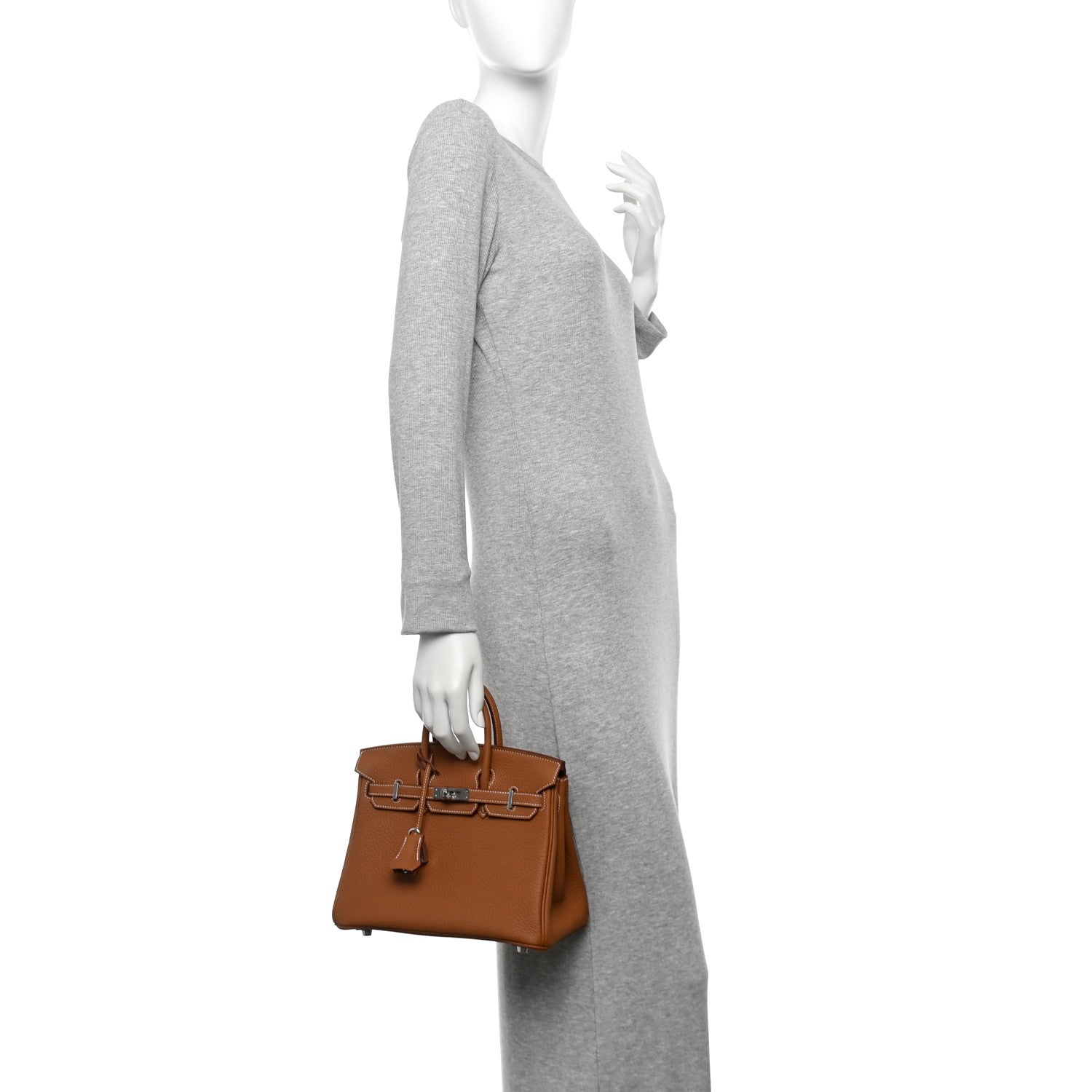 Hermes Togo Birkin Handbag Gold Travel Bag 25 Gold 1740320