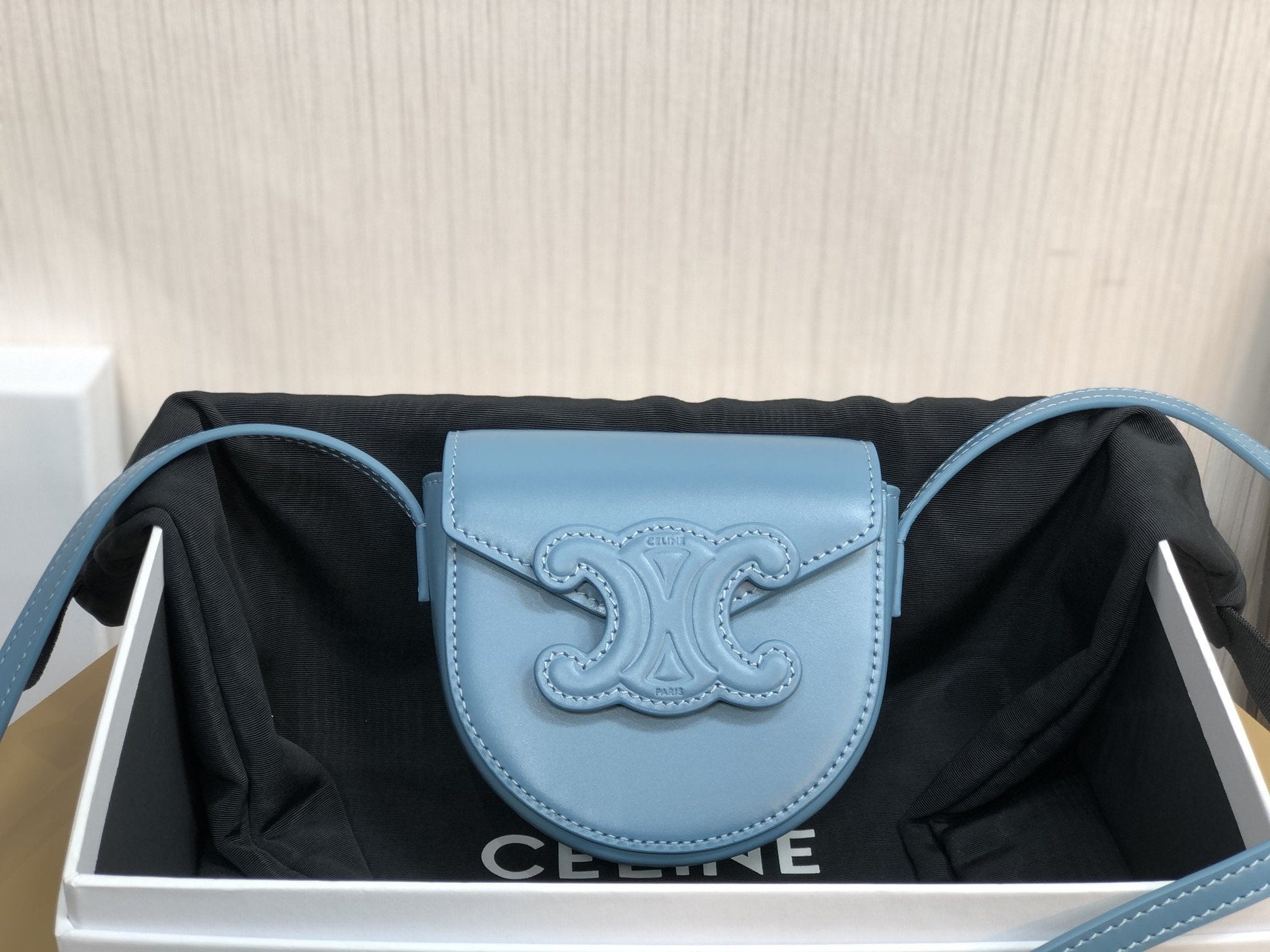 Top Quality Besatop Quality Cuir Triomphe Demin Mini Travel Bag