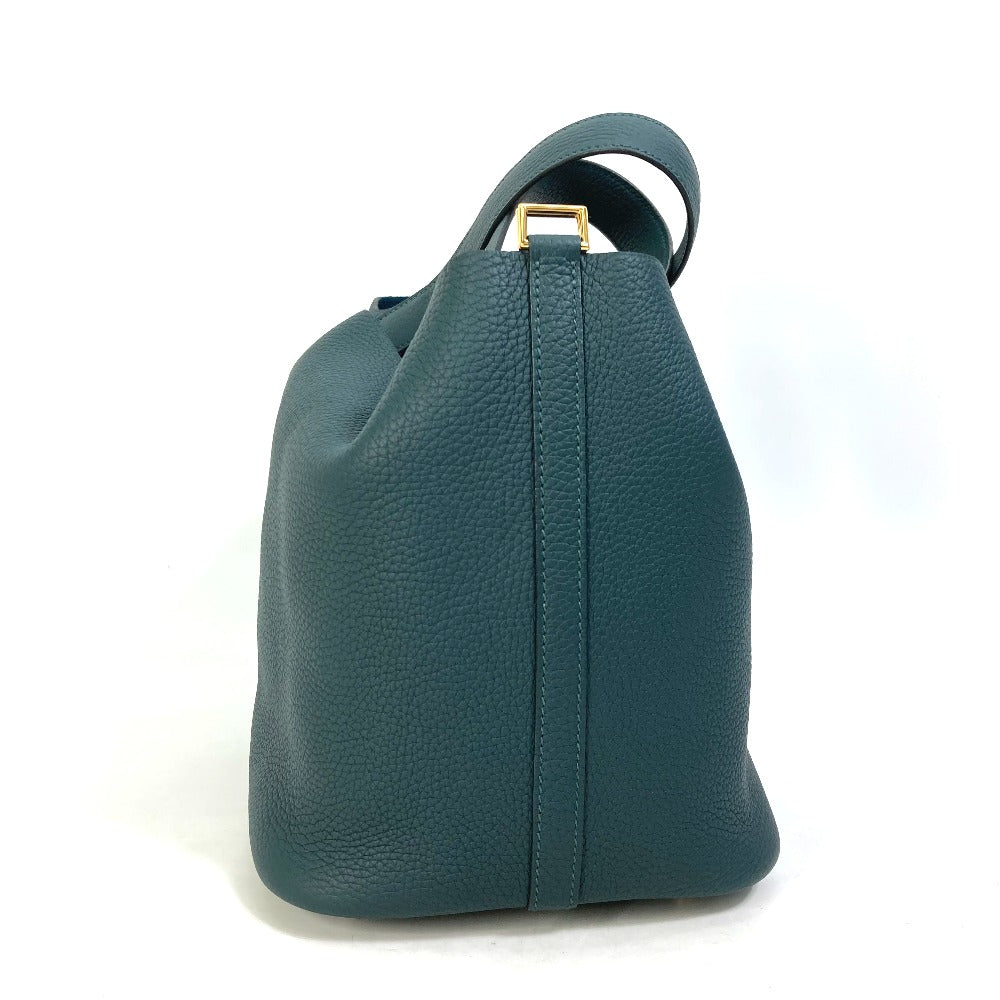 Taurillon Clemence X Type Pico Lock Mm Blue Green Travel Bag