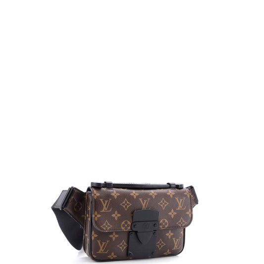 Louis Vuitton Lock Sling Bag Macassar Canvas Monogram Crossbody Bag