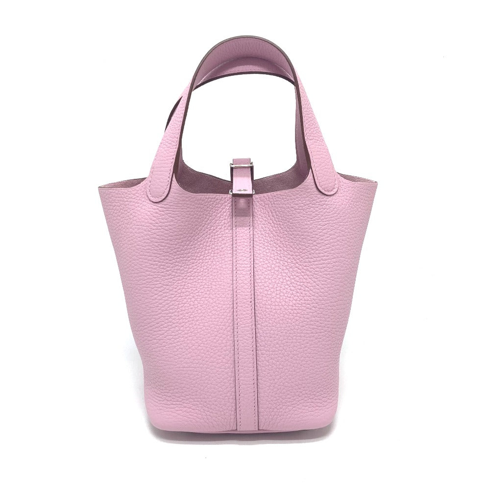 Taurillon Clemence Picotan Lock Pm Pink Travel Bag