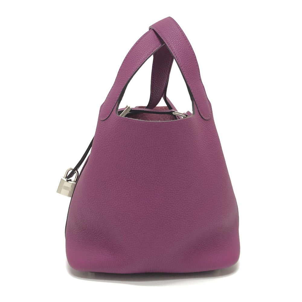 Hermes Handbag Togo Picotan Lock Pm Purple Travel Bag
