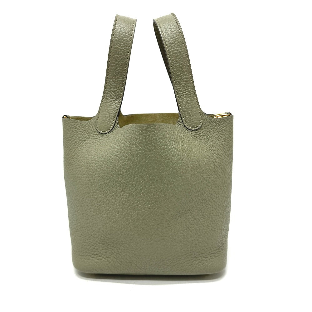 Taurillon Clemence Gray Picotan Lock Pm Travel Bag