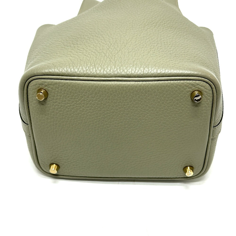 Taurillon Clemence Gray Picotan Lock Pm Travel Bag