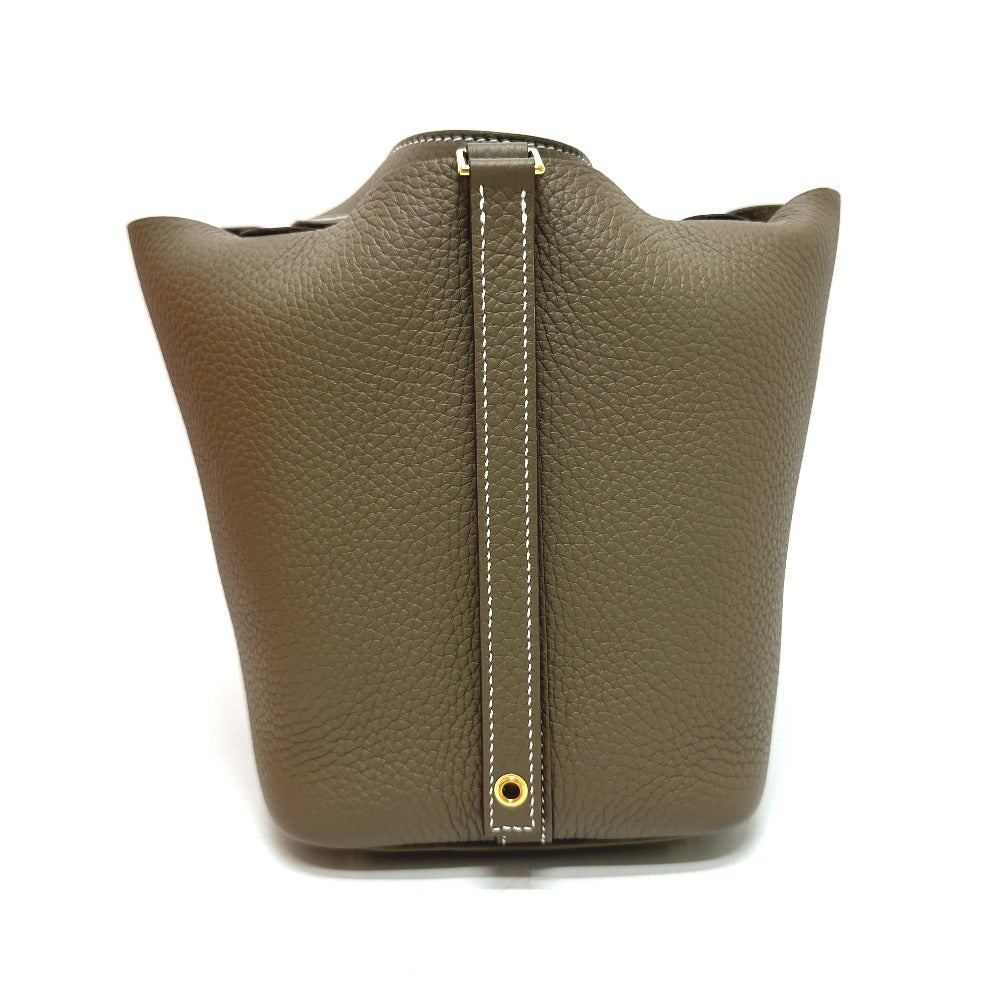Hermes Handbag Taurillon Clemence Picotin Lock Pm Bag Beige Travel Bag