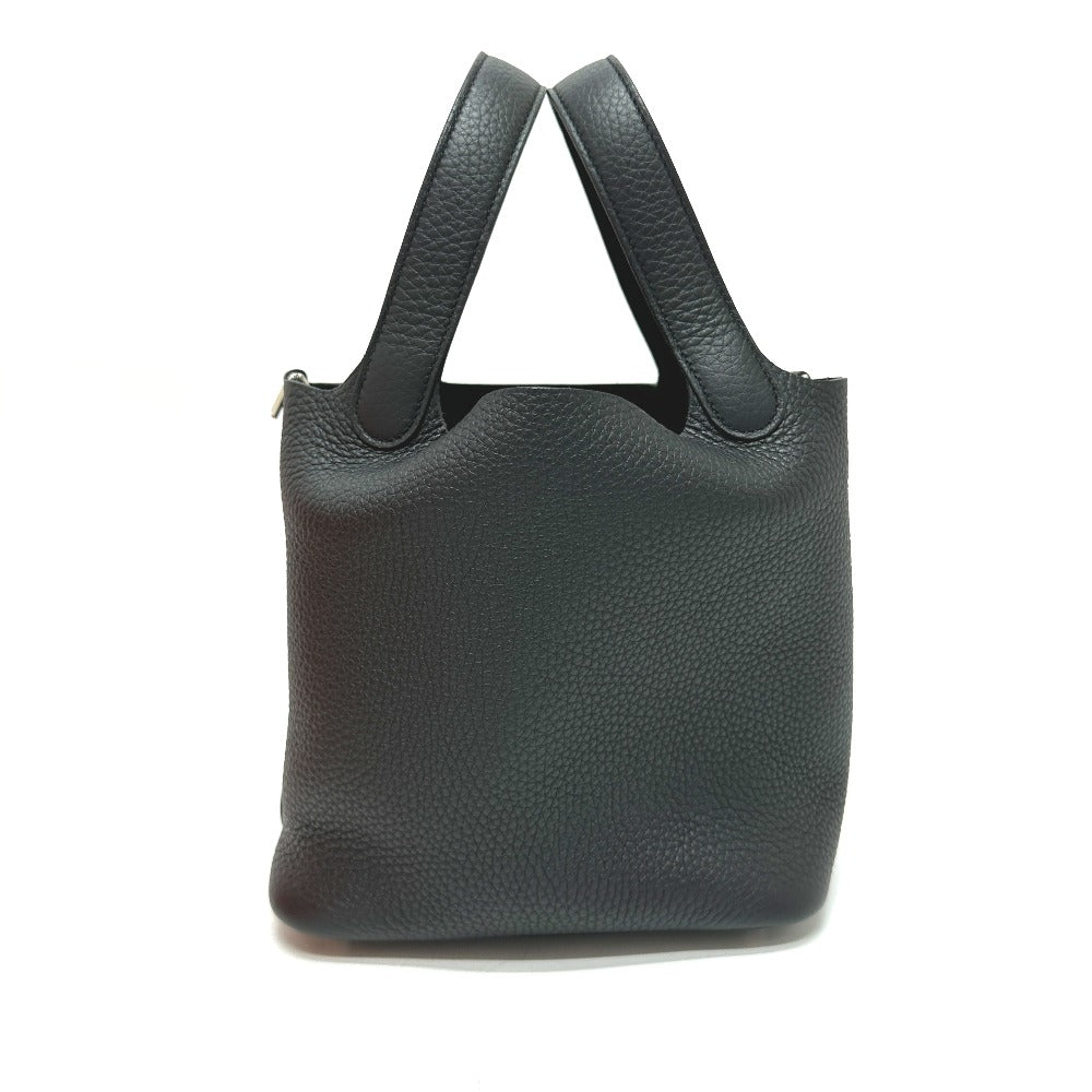 Hermes Handbag Taurillon Clemence Picotan Lock Pm Black Travel Bag 2814 24714 1