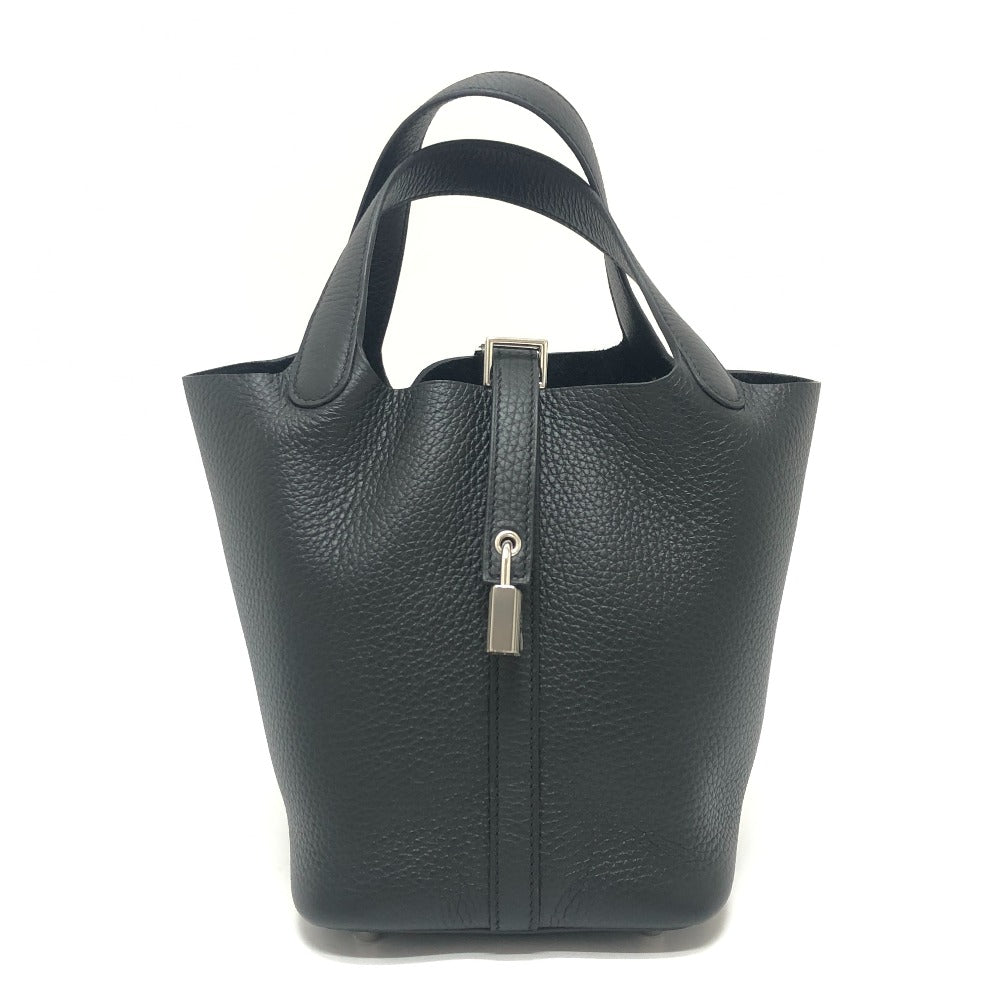 Hermes Handbag Taurillon Clemence Picotan Lock Pm Black Travel Bag 2814 24753 1
