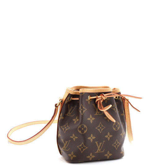 Louis Vuitton Noe Handbag Nano Canvas Monogram Bucket Bag