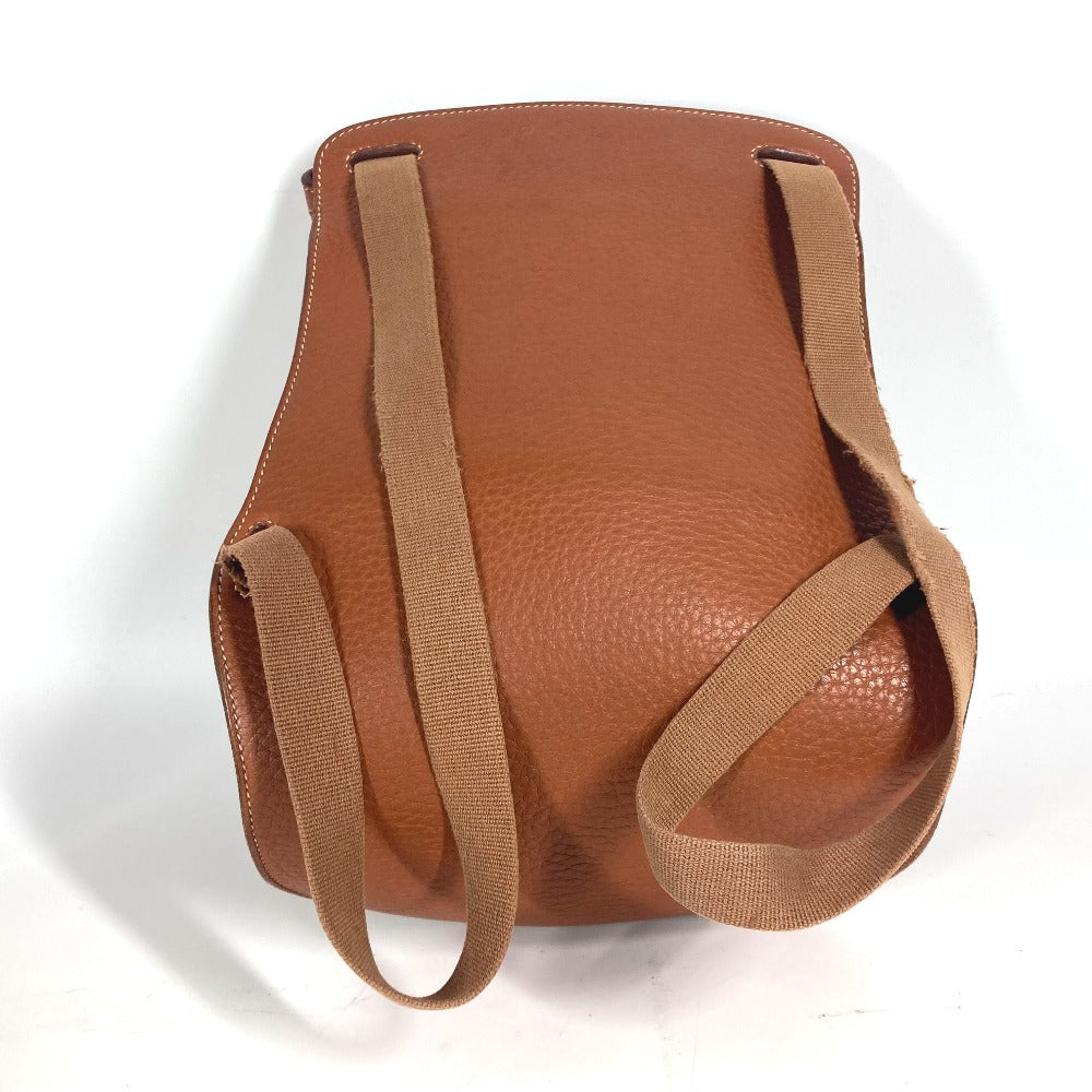 Hermes Backpack Sherpa Pm Women Leather Brown