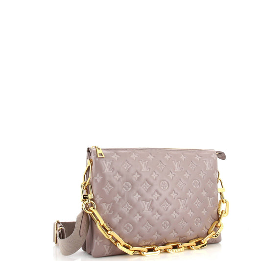 Louis Vuitton Coussin Bag Embossed Lambskin Mm Monogram Shoulder Bag