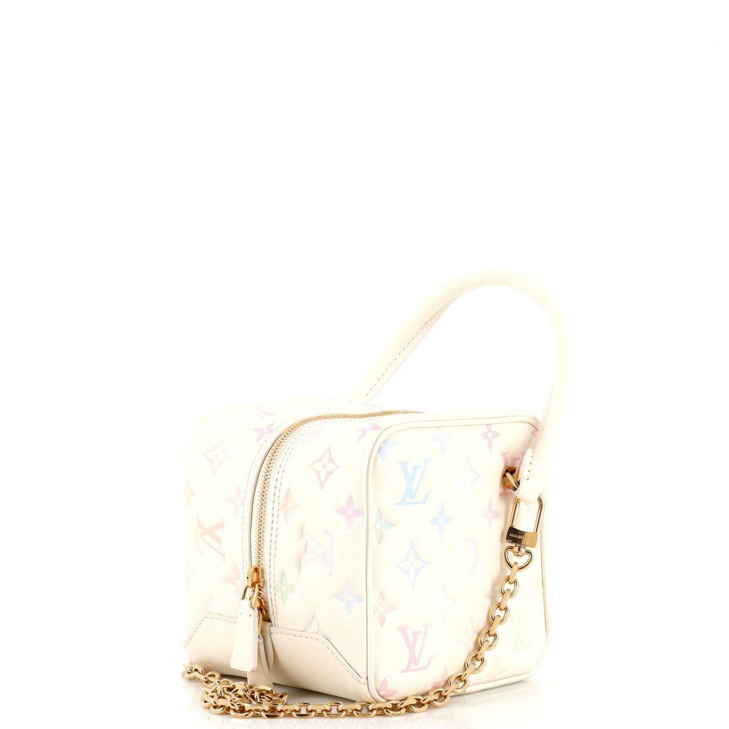 Louis Vuitton New Square Bag Milky Way Embossed Lambskin Monogram Shoulder Bag