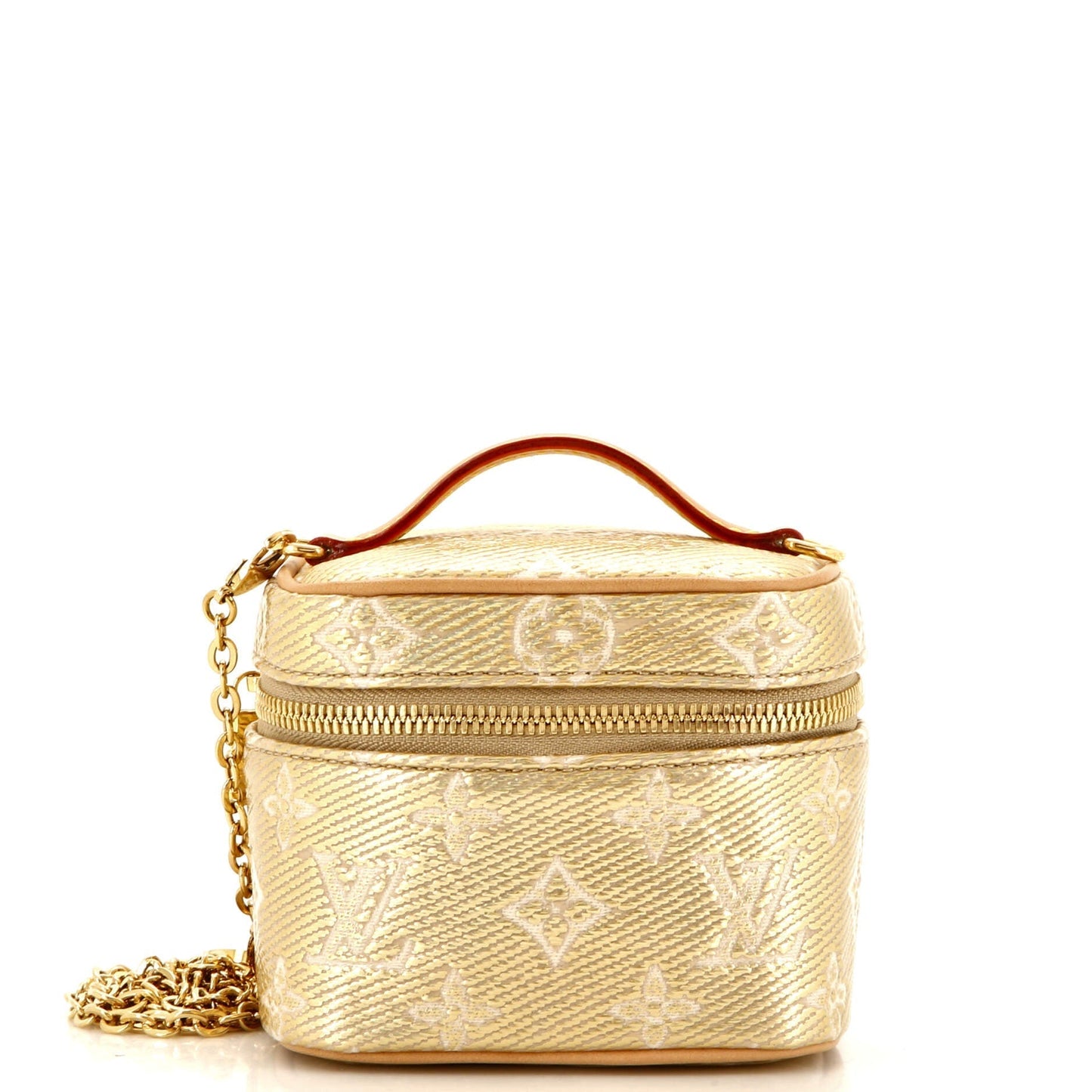 Louis Vuitton Vanity Case Monoglam Jacquard Micro Handbag Canvas Travel Bag