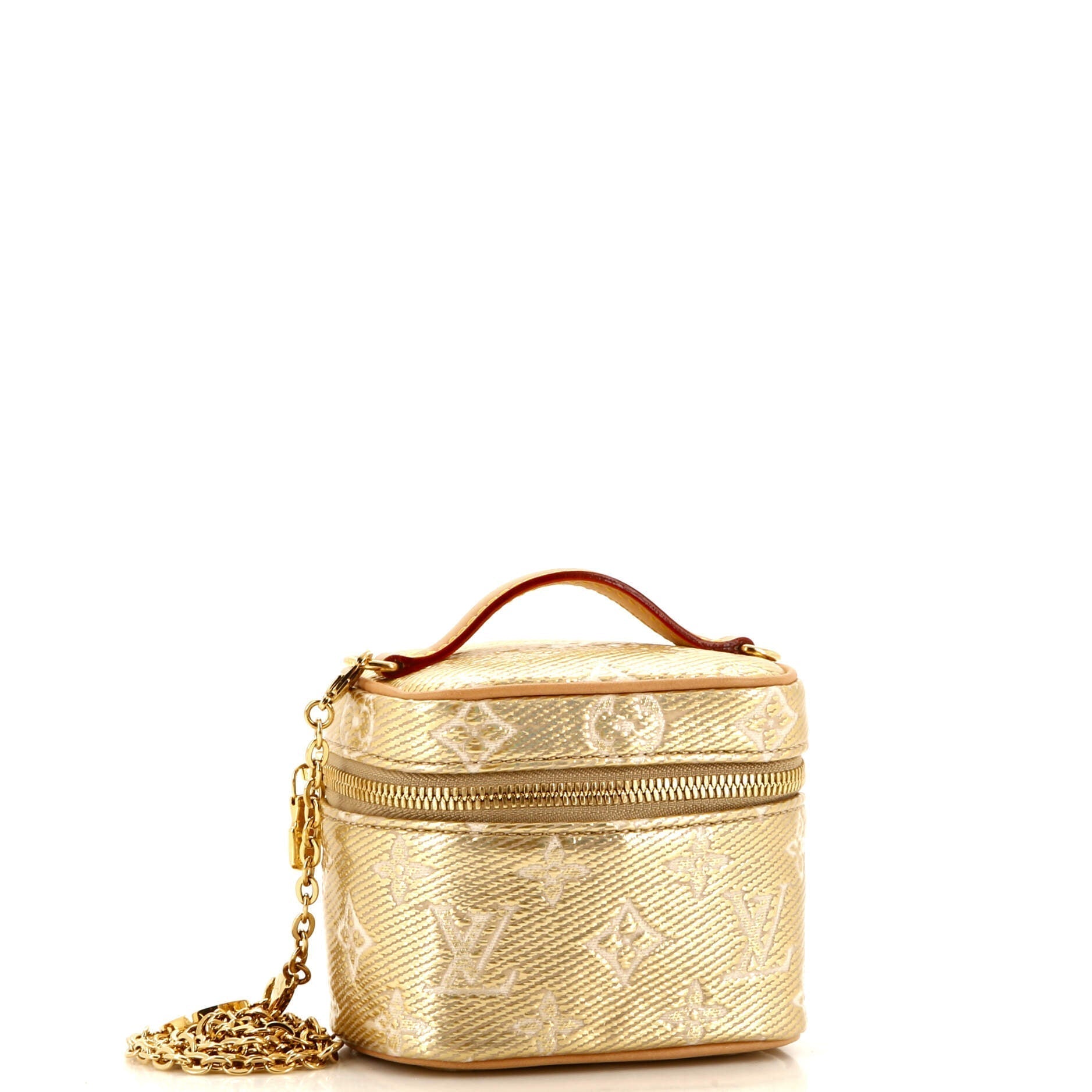 Louis Vuitton Vanity Case Monoglam Jacquard Micro Handbag Canvas Travel Bag
