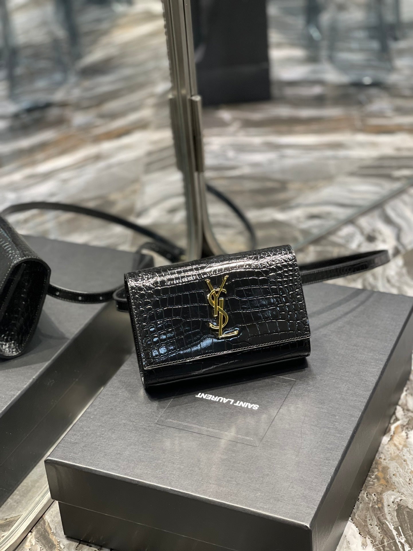 YSL Saint Laurent Kate Clutch Bag Monogram 7In18Cm Ysl 3593