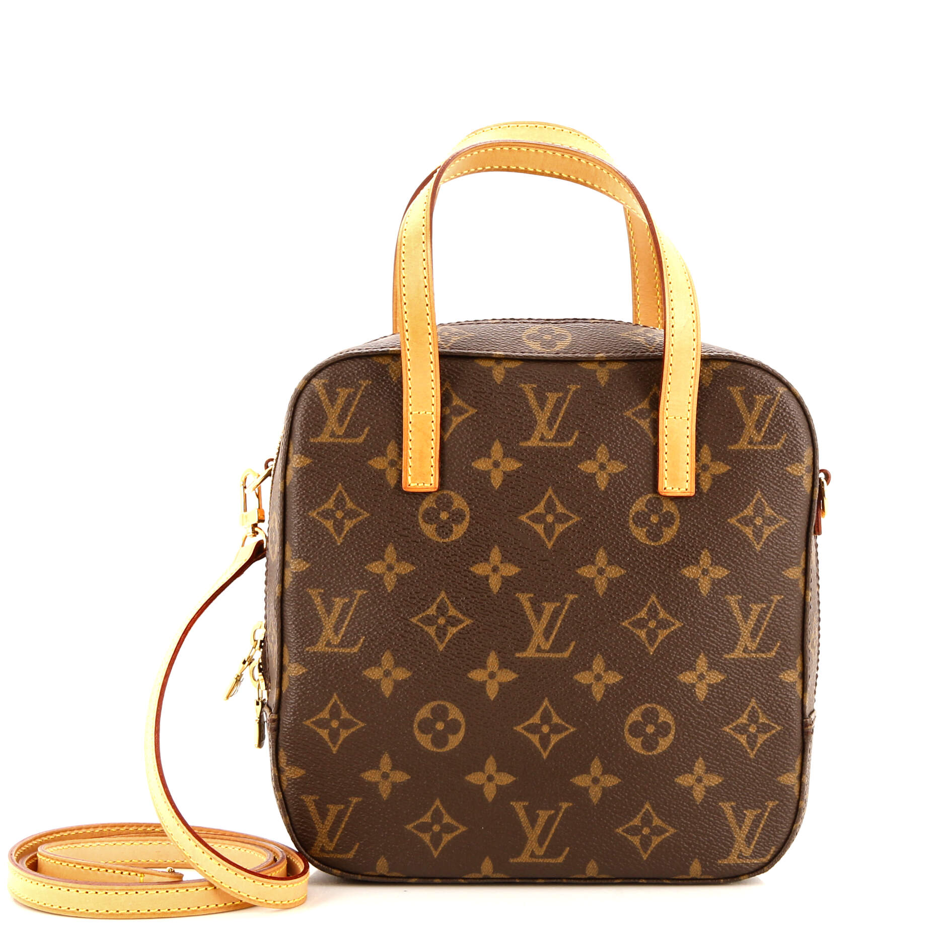 Louis Vuitton Spontini Handbag Canvas Monogram Travel Bag