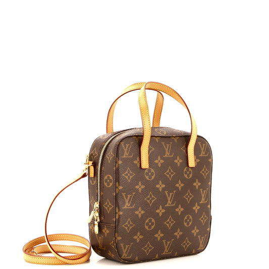 Louis Vuitton Spontini Handbag Canvas Monogram Travel Bag