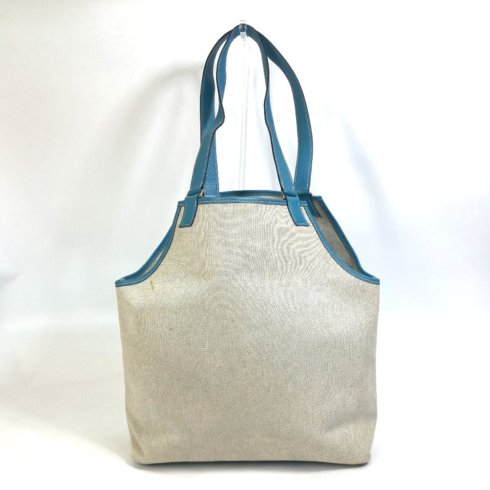 Hermes Tote Bag Toile Ash Taurillon Clemence Shoulder Bag Blue