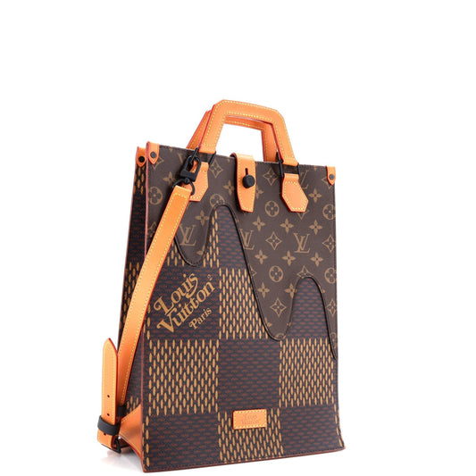Louis Vuitton Nigo Tote Limited Edition Giant Damier And Canvas Monogram Tote Bag
