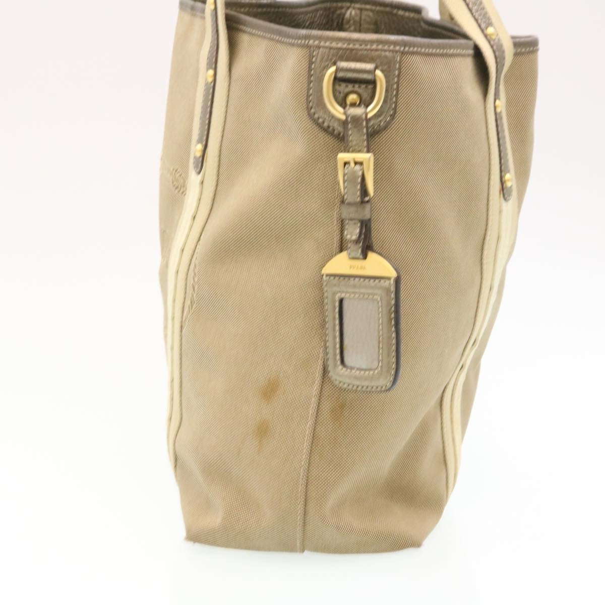 Prada Shoulder Bag Khaki Canvas