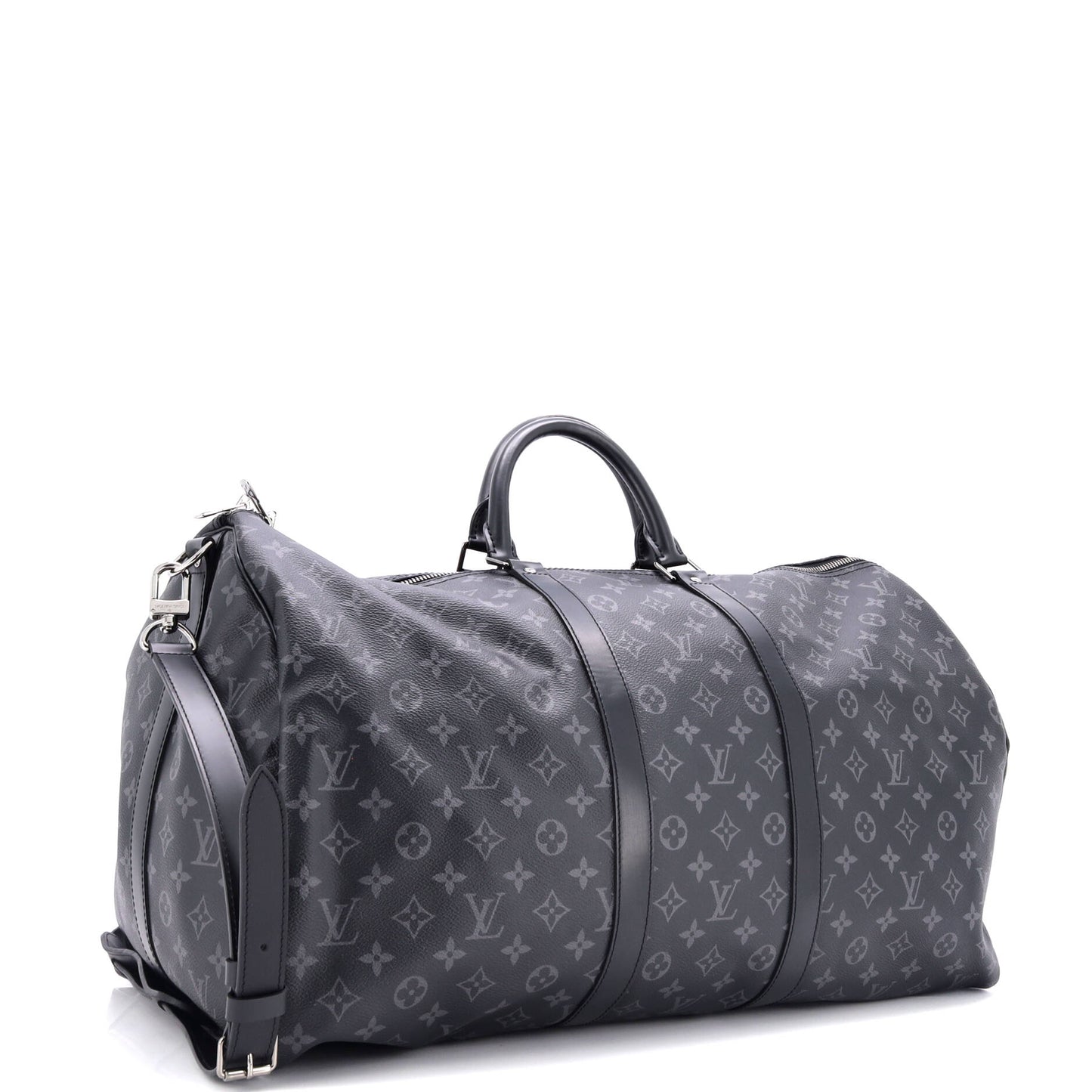 Louis Vuitton Keepall Bandouliere Bag Eclipse Canvas Monogram Travel Bag