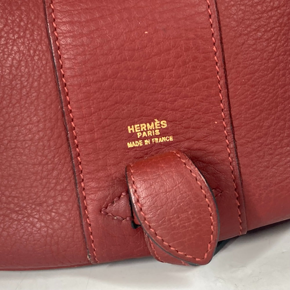 Hermes Handbag City Women Leather Red Travel Bag