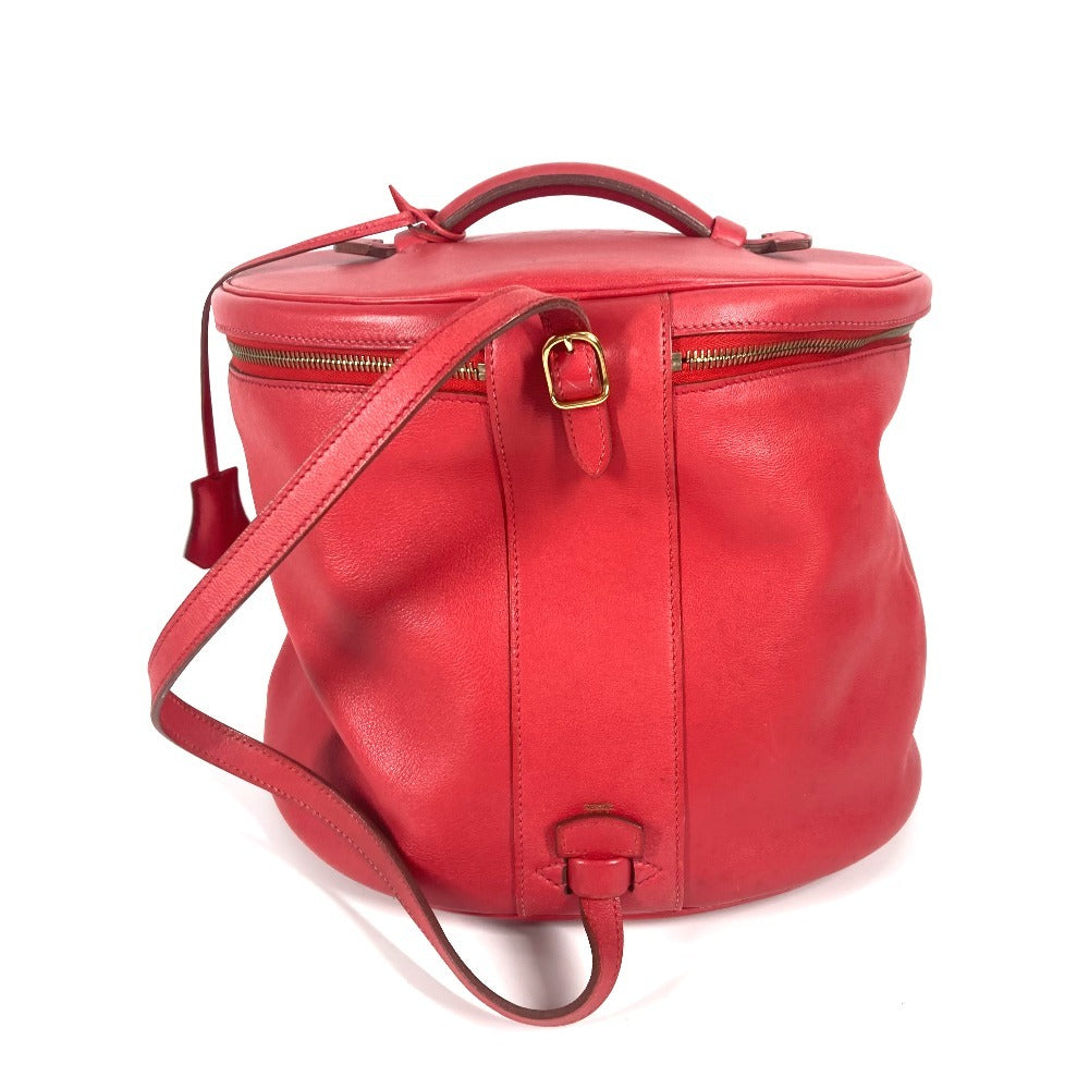 Hermes Handbag Inter City Women Leather Red Travel Bag