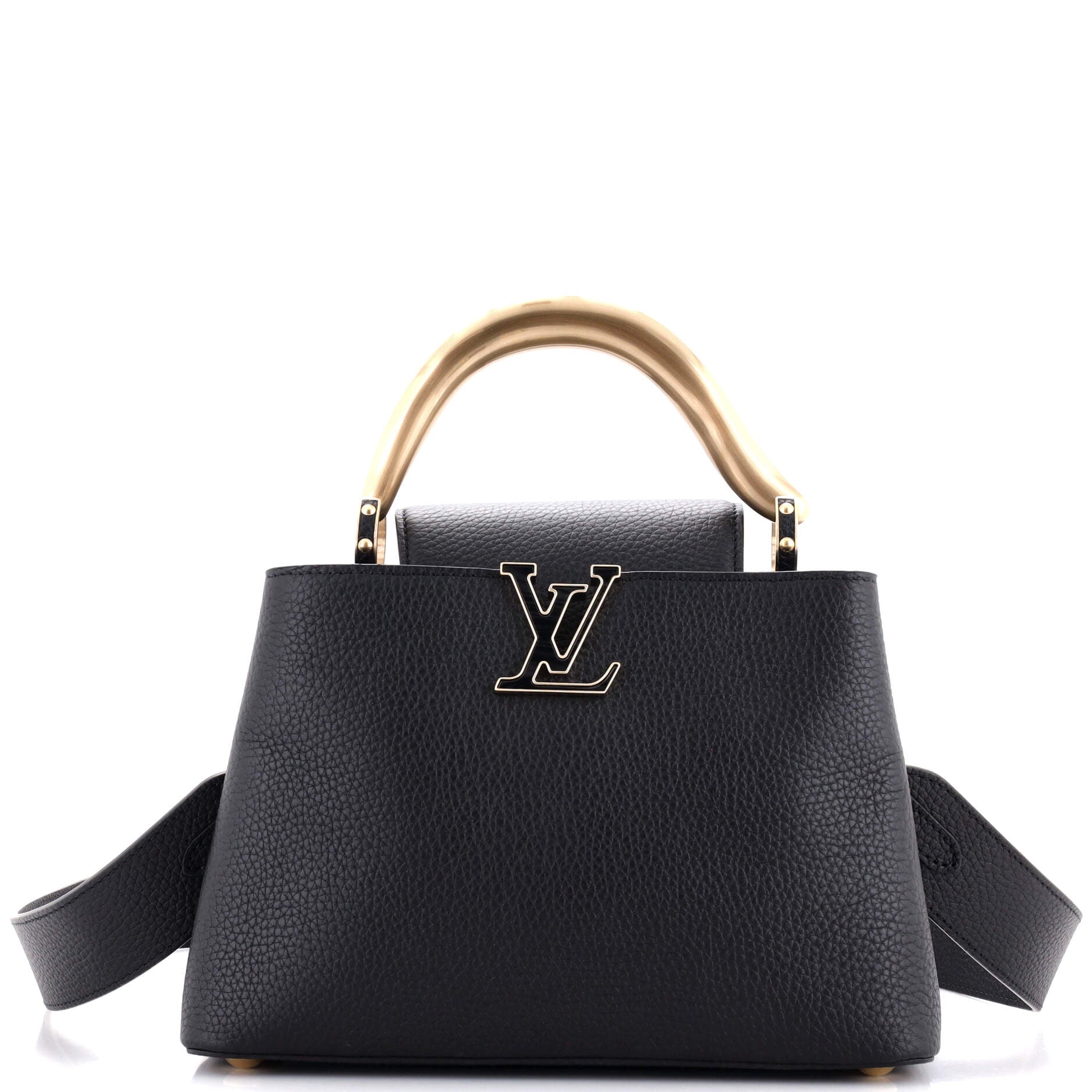 Louis Vuitton Metal Handle Capucines Bag Bb Leather Travel Bag