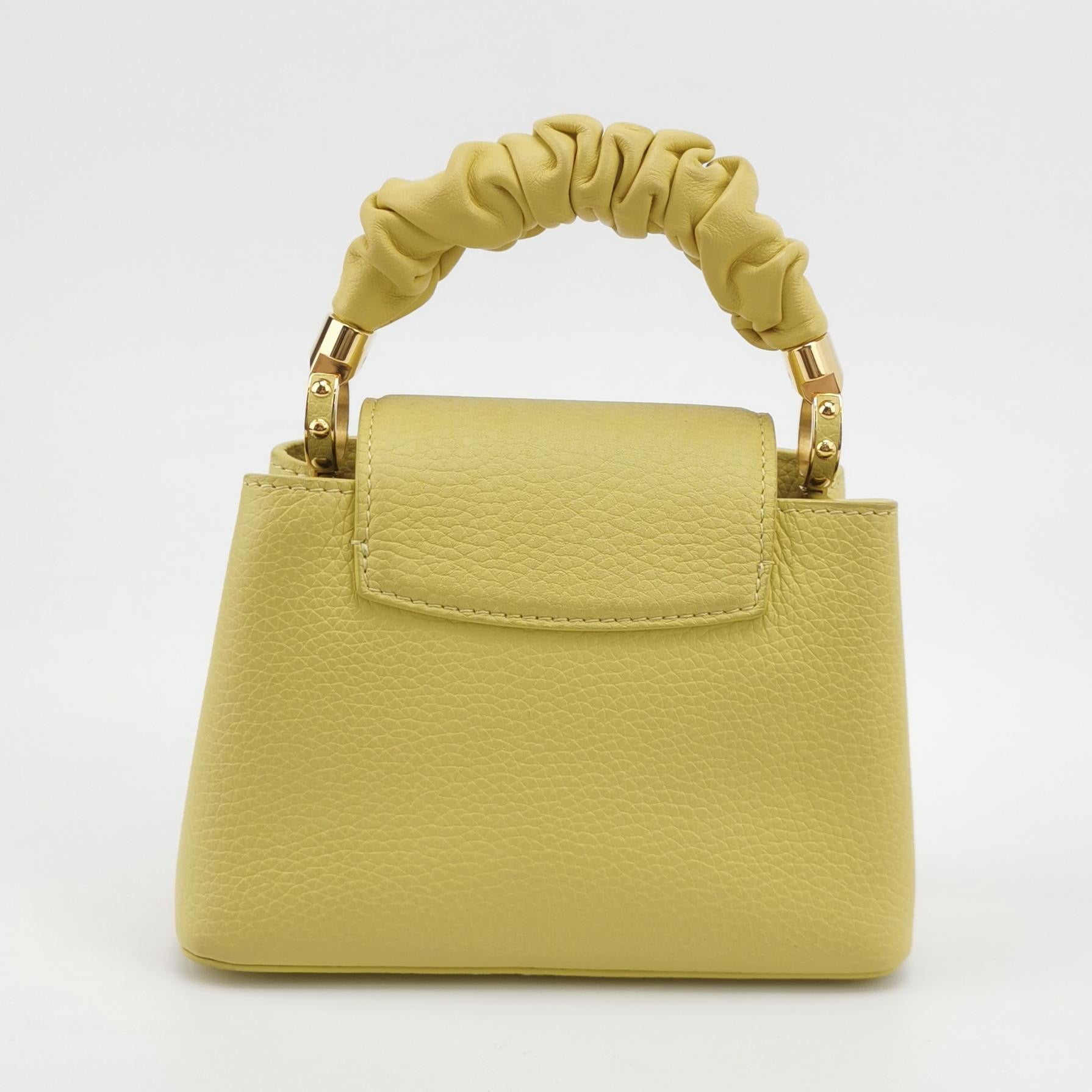 Louis Vuitton Capucines Leather Yellow Hat