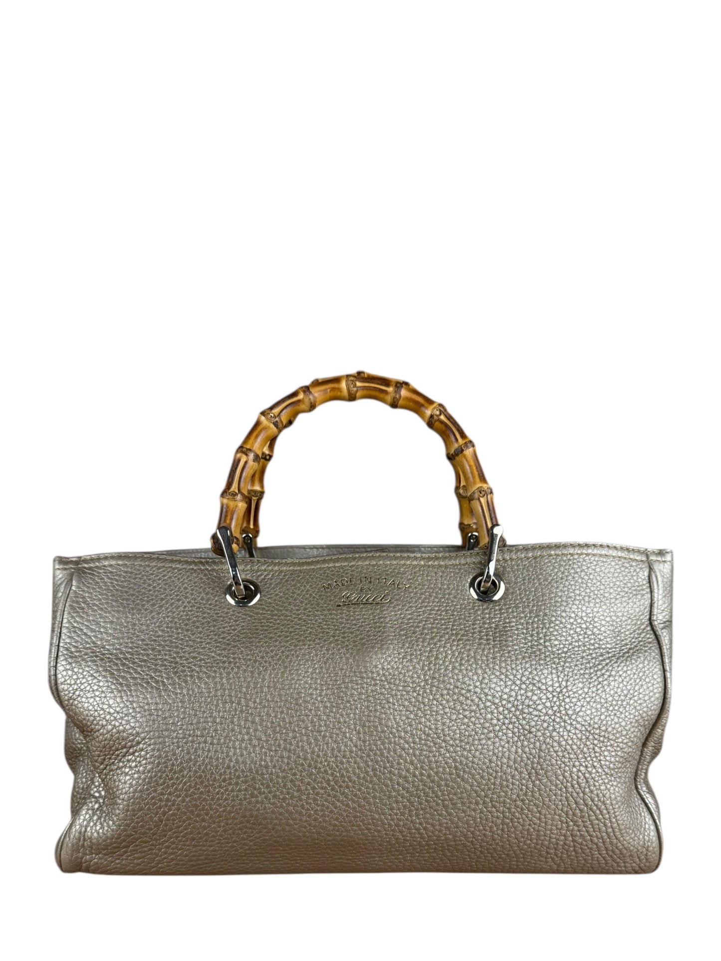 Gucci Bamboo Grained Leather Shopper 2Way Tote