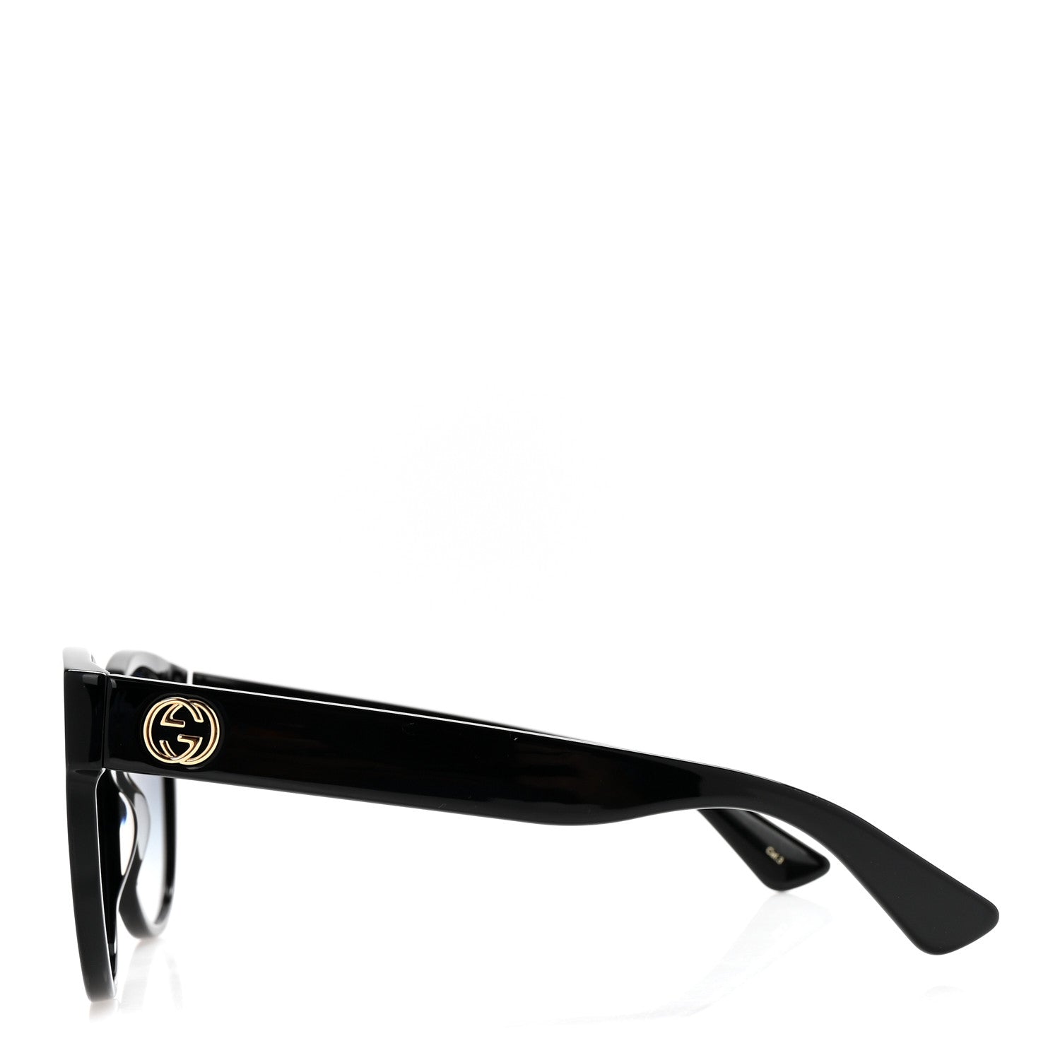 Gucci Acetate Round Sunglasses GG0035SN Black