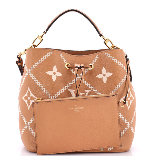 Louis Vuitton Neonoe Handbag Empreinte Giant Broderies Mm Monogram Shoulder Bag