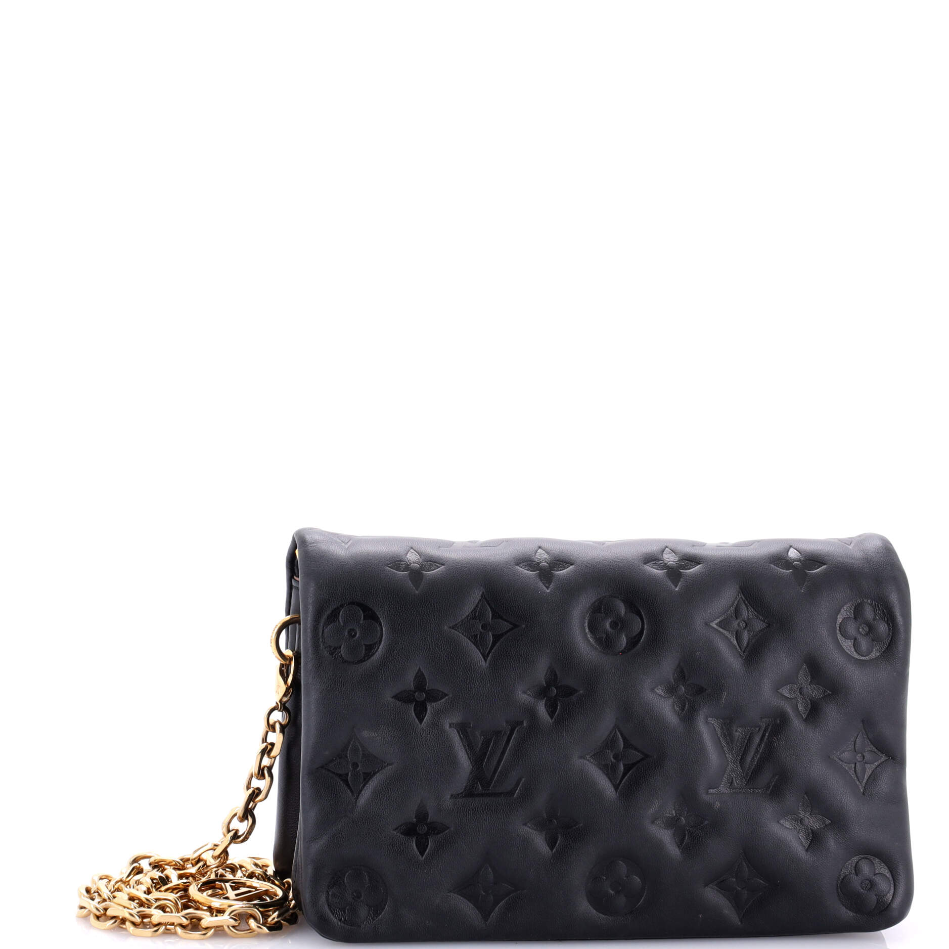 Louis Vuitton Coussin Pochette Embossed Lambskin Shoulder Bag Monogram
