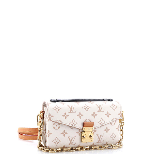 Louis Vuitton Pochette Metis Dune East West Handbag Canvas Monogram Travel Bag