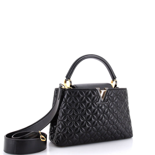 Louis Vuitton Capucines Bag Flower Lambskin Pm Quilted Monogram Tote Bag