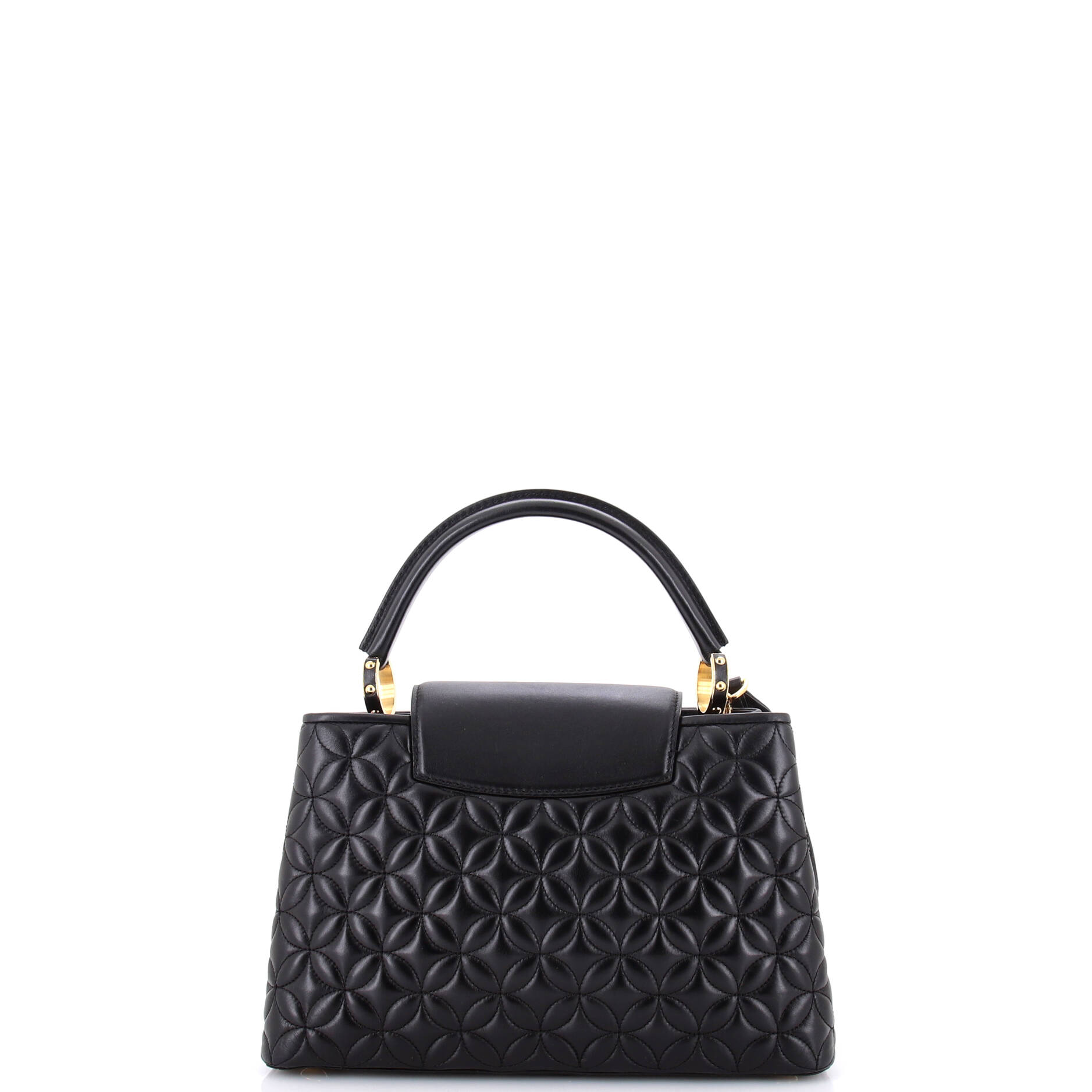 Louis Vuitton Capucines Bag Flower Lambskin Pm Quilted Monogram Tote Bag