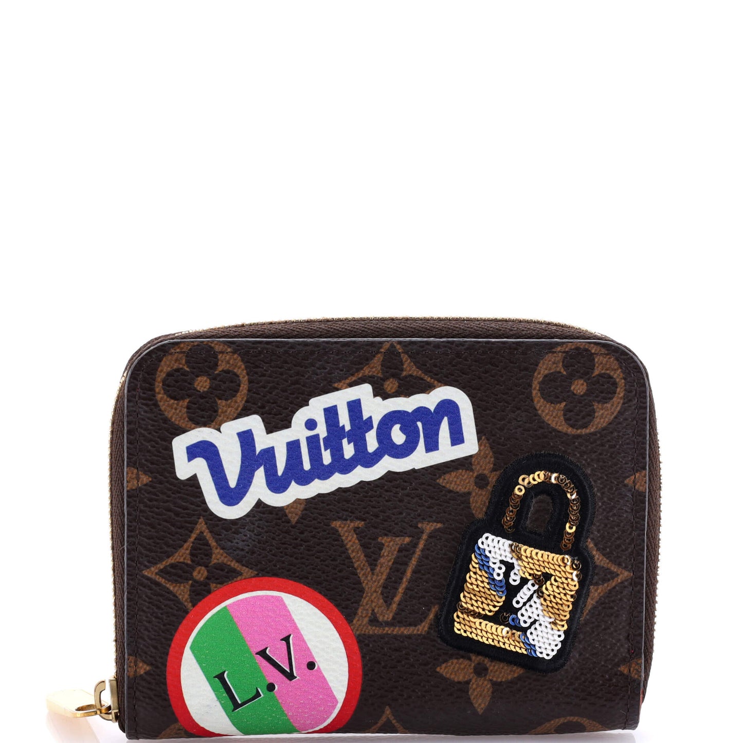 Louis Vuitton Zippy Coin Purse Limited Edition Patches Canvas Monogram Travel Bag