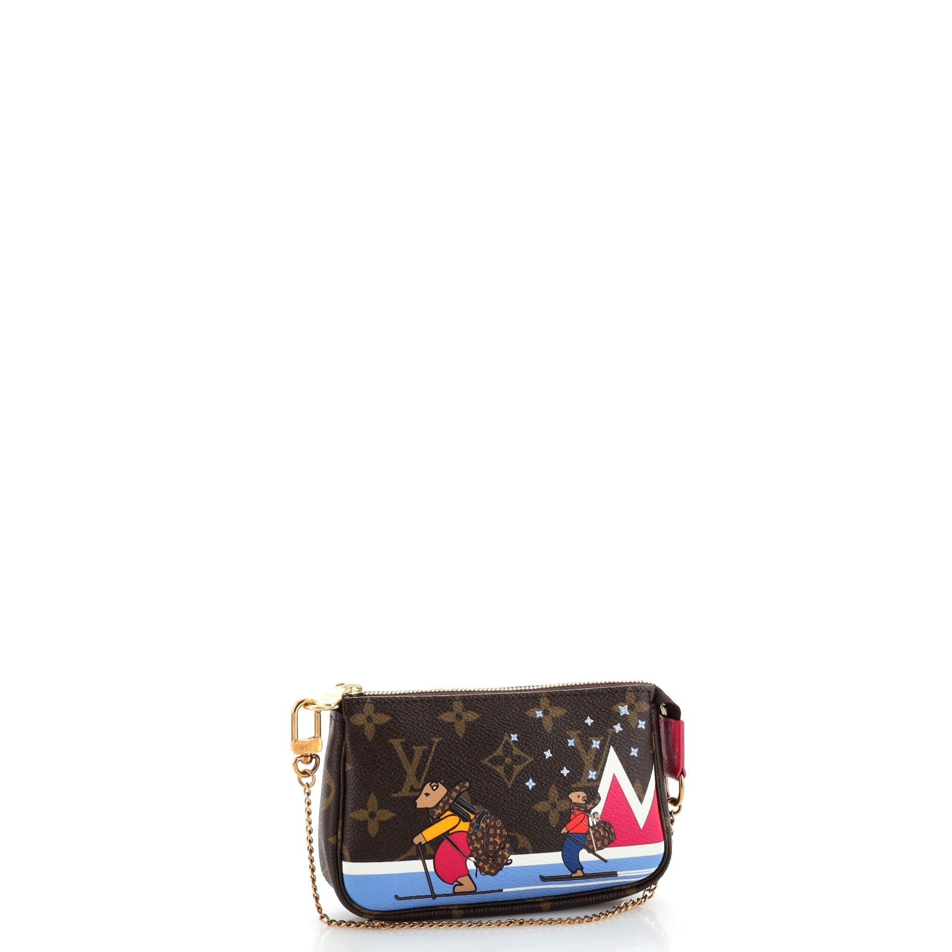 Louis Vuitton Pochette Accessoires Limited Edition Christmas Animation Shoulder Canvas Monogram Shou